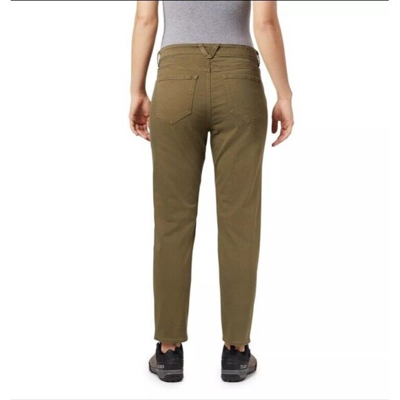NWT Women's Mountain Hardwear Twill Ankle Jeans Army Green Size 8 - Picture 2 of 9